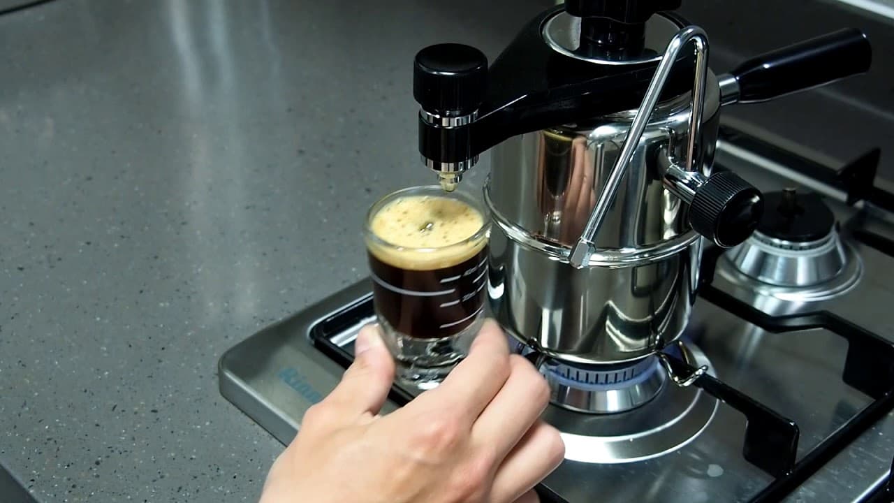 Espressomaker voor gasvuurtje of kookplaat 