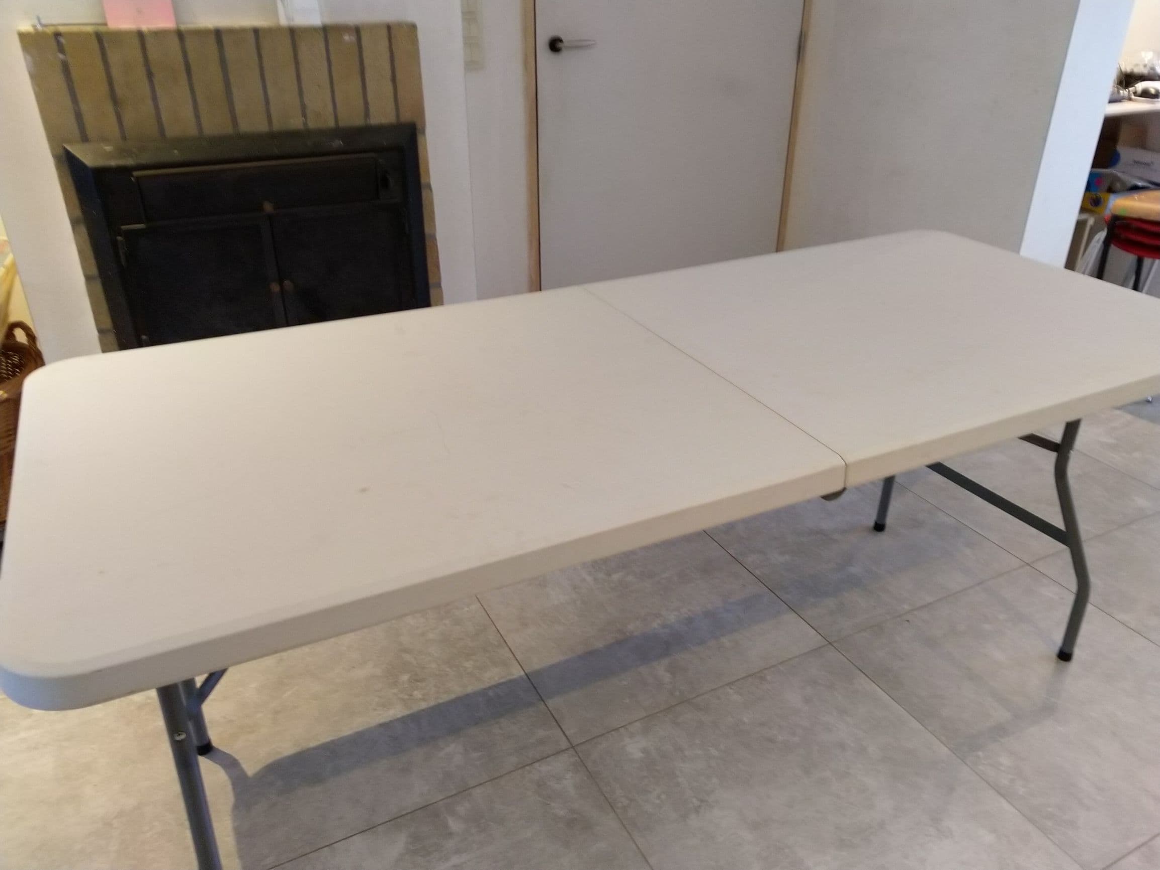 Plooitafel wit 180cmx75cm