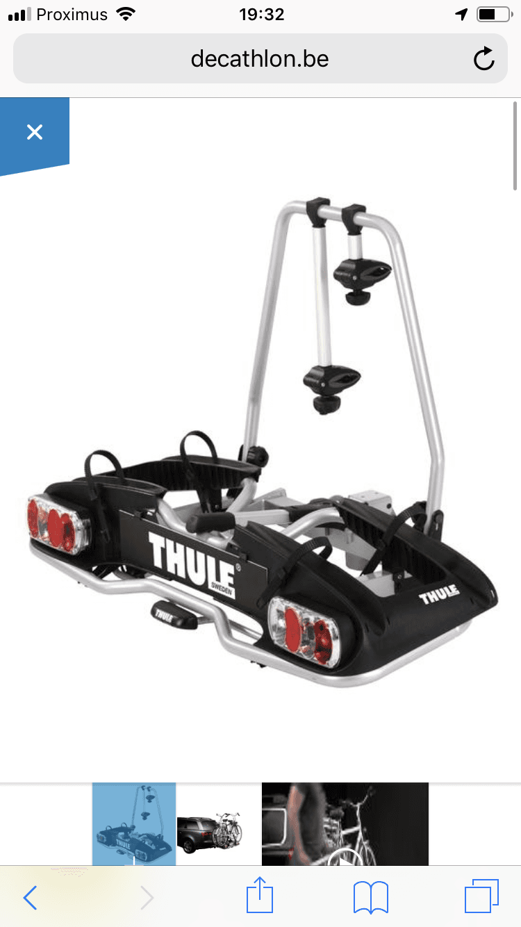 Fietsdrager Thule voor 2 fietsen