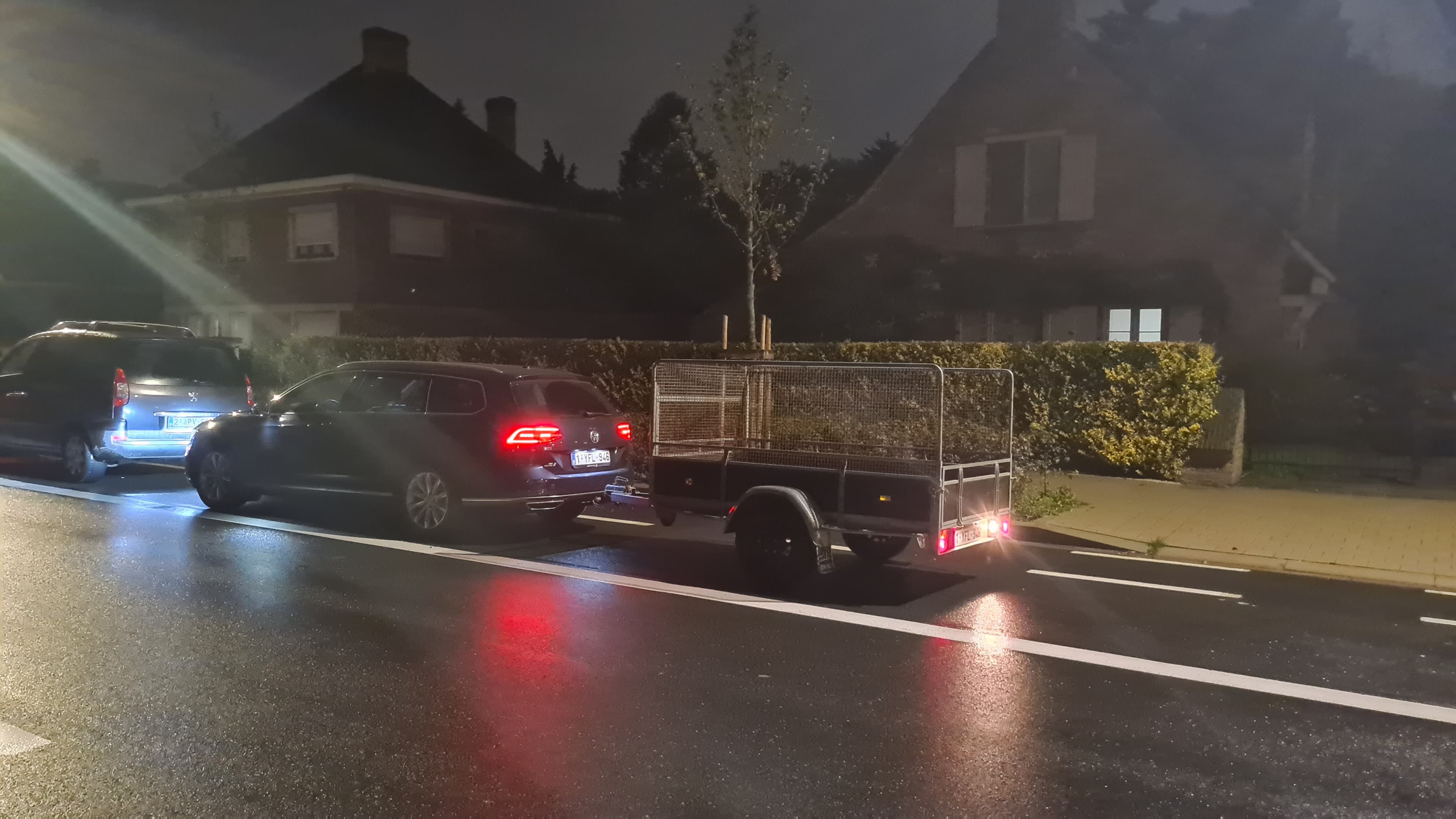 Aanhangwagen enkele as 750kg met loofnet