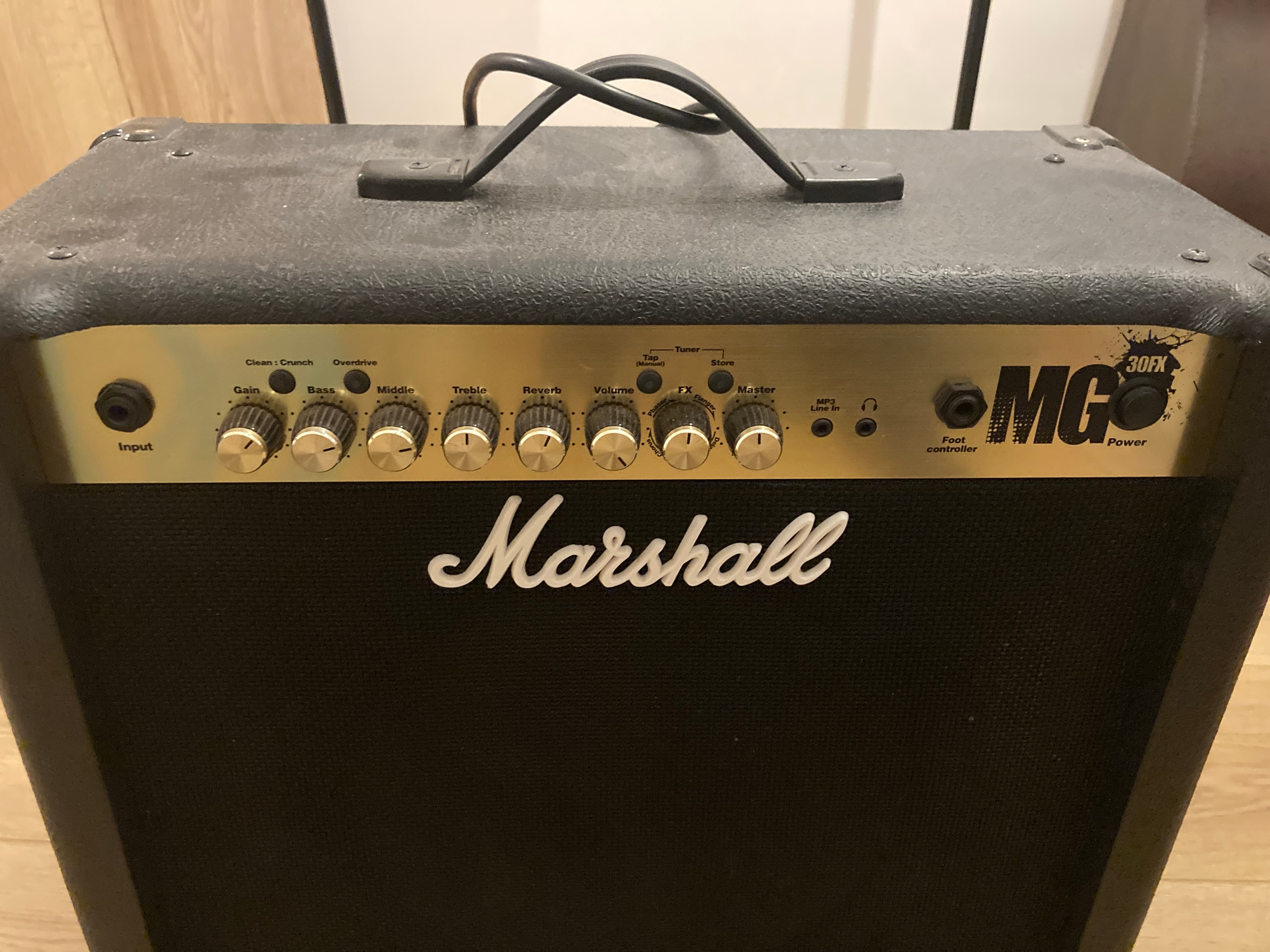 Marshall gitaarversterker.