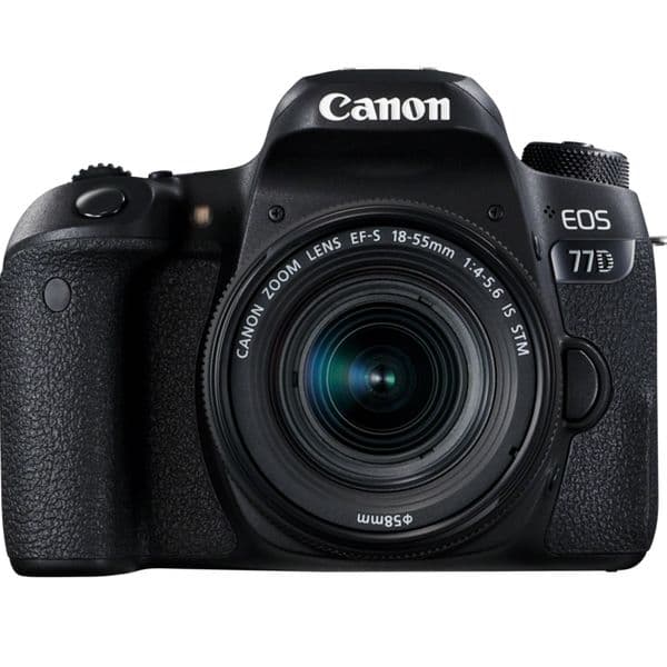 Canon spiegelreflexcamera met microfoon en statief